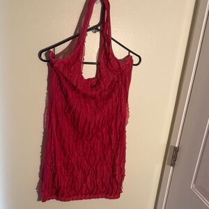 Ruffled Fuschia mini dress